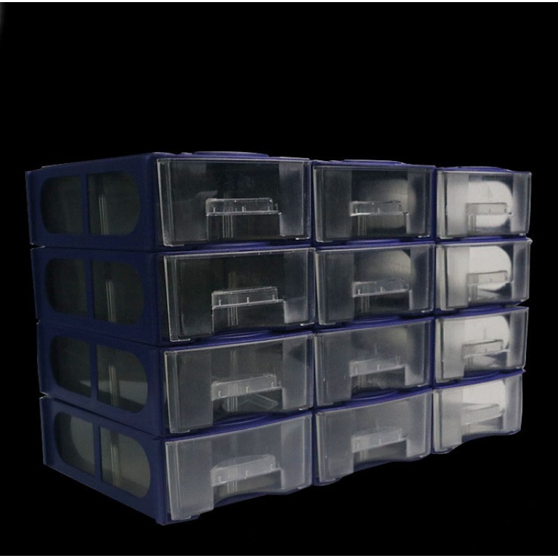 12PC/Set Drawer type component box organizers Tool Box Container Hardware Drill screw parts storage box