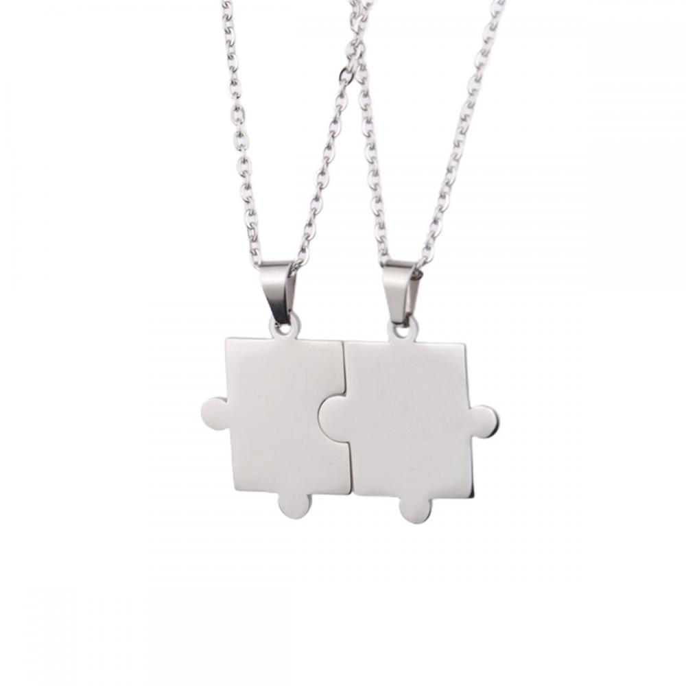 Couple necklace Jewelry gift geometric puzzle necklace