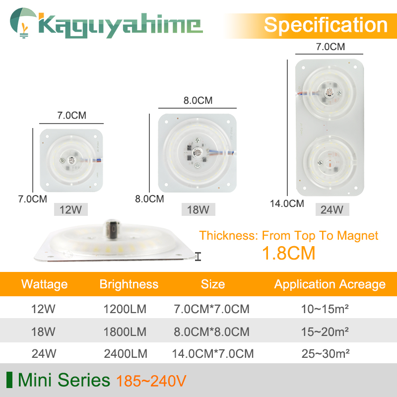 Kaguyahime Magnetic Modified Source LED Octopus Light 12W 16W 20W 24W 220V LED Ceiling Lamp Energy Saving Bulb Tube LED Module