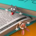 3D Stereo Cartoon Lovely Animal Bookmark Original Cute Cat PVC Material Student Children School Stationery For Kids Gift