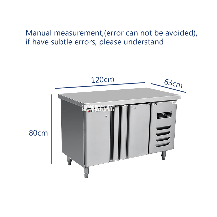 1PC Stainless Steel Kitchen Under-Counter Worktop Commercial Cabinet Refrigerator Freezer Cooler Storage Fridge Machine