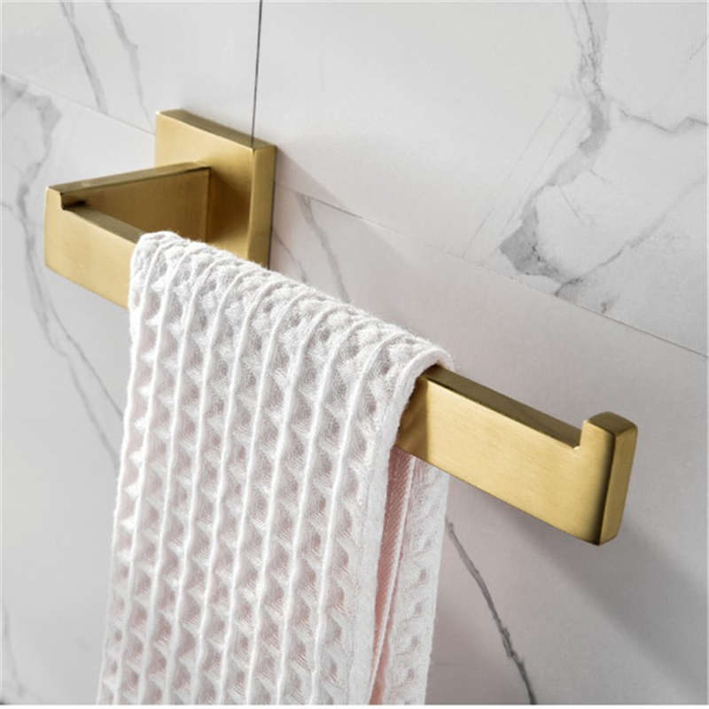 Bathroom Hardware Set,SUS304 Stainless Steel Bathroom Hardware Set Brushed Gold Bathroom Hardware, Gold Bathroom Towel Rack