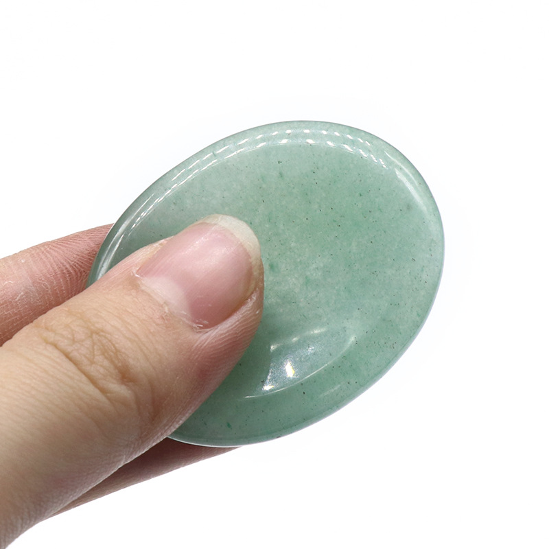 Moss Agate Thumb Worry Stone Anxiety Healing Crystal Therapy Relief