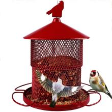 Red Solid Heavy Hanging Bird Feeder