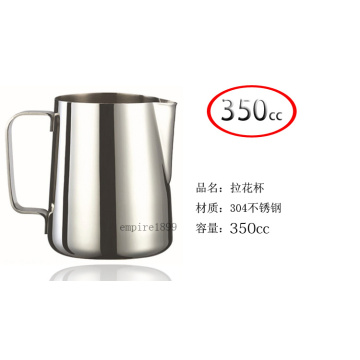 FeiC 350ml/12oz Stainless Steel Milk Pitcher/Jug Milk Foaming Jug/Non-stick coating for fancy coffee maker