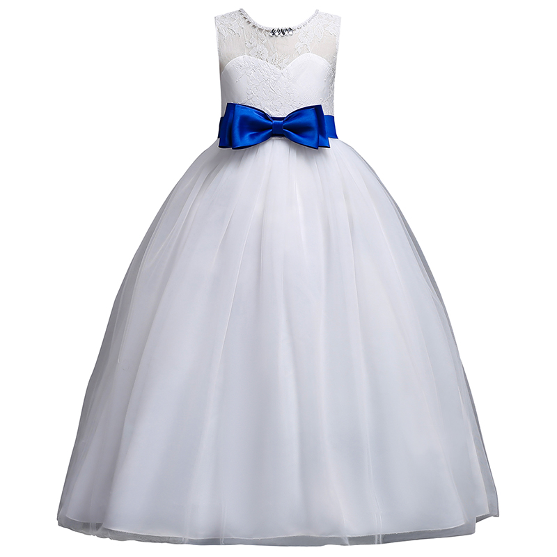 New Arrival Princess Lace Flower Girl Dresses Big Bow Ball Gown Girls Pageant Dresses First Communion Dresses Party Dress