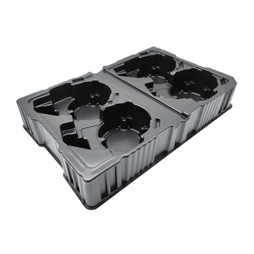 Custom black vacuum forming plastic ESD antistatic tray wholesale