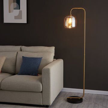 Modern Gold Floor Lamp Iron Glass Floor Lamps For Living Room Bedroom Study Decor Light Nordic Home E27 Bedside Standing Lamp