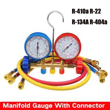 Manifold Gauge with Connector Refrigerant Device Pressure Gauge Refrigerant Filling Device High Precision R410a R22 R134a R40