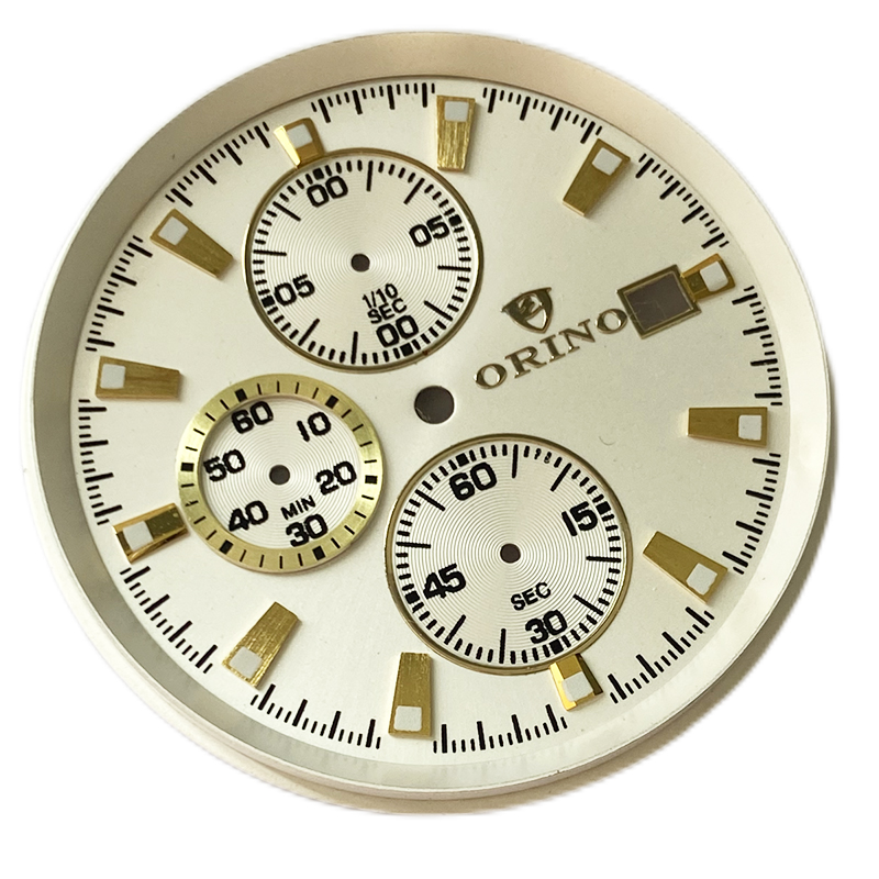 Sport watch dial with 3 subdials