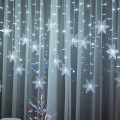 2020 New Christmas Decoration Curtain Snowflake LED String Lights Flashing Lights Curtain Light Waterproof Outdoor Party Lights