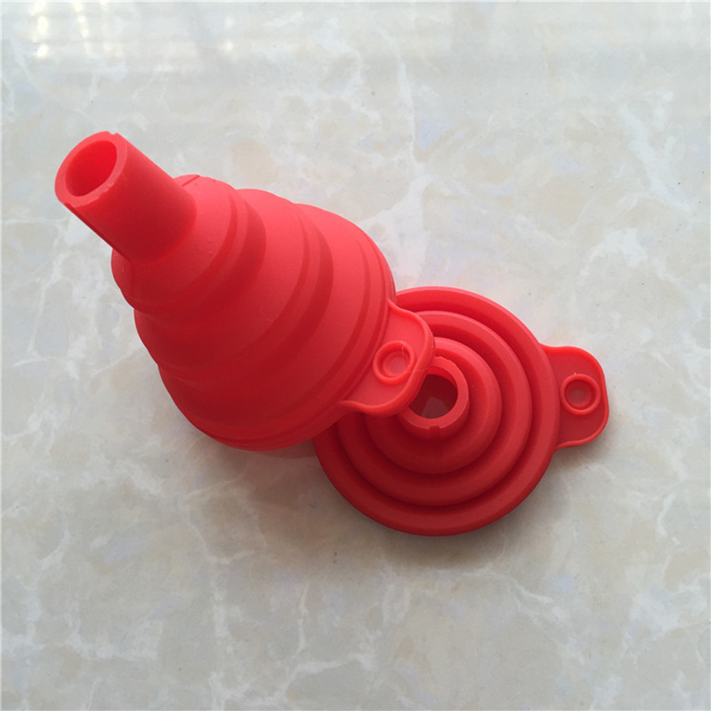 Mini Foldable Funnel Silicone Collapsible Hopper Household Liquid Dispensing Kitchen Tool Random Color
