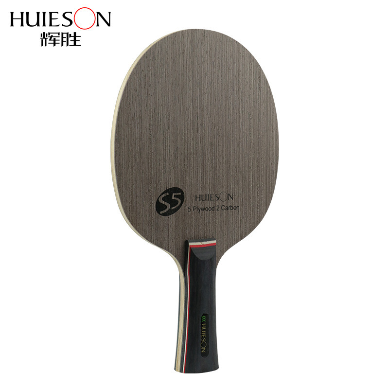 HUIESON S5 Prime Quality Technology Surface Ayous Carbon Fiber Big Central Paulownia Wood Table Tennis Racket Blade for Adults