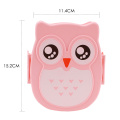 Portable Kids Student Lunch Box Bento Box Container Compartments Case Cute Cartoon Owl Lunch Box Food Container Storage Box