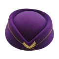 Naiveroo Airline Stewardess Cadet Sexy Formal Uniform Hat Caps Accessory Wool Felt Pillbox Air Hostesses Beret Hat Base Cap