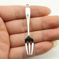 4pcs 67x12mm Pendant Fork Tableware Fork Charm Pendants For Jewelry Making Antique Silver Color Tableware Fork Pendants