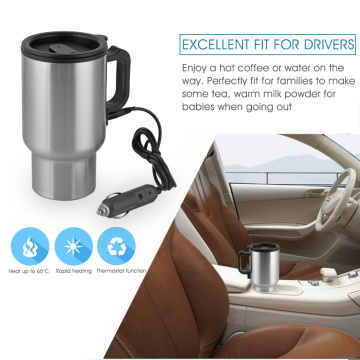 Car Cup Bottle 12V 450ml Tea Coffee Water Heater Heating Tool Cup Electric Kettle Thermal Car cigarette lighter Heater driving