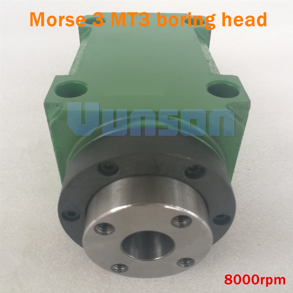 Morse 3 MT3 Taper Chuck 1500W 1.5KW 2hp Power Head Power Unit Machine Tool Spindle Max.8000RPM for Drilling/Boring Machine