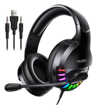 Professional Gaming Headset Headphone Wired Gamer Headphone Stereo Sound Headsets With Mic LED Light For Computer PC Gamer