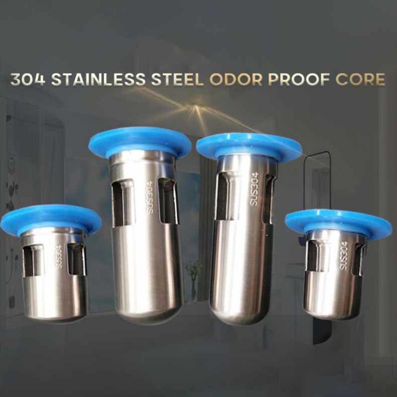 Stainless Steel Kitchen Floor Drains Hidden Sewer Core Bathroom Deodorant Waste Drain Strainer Cover Anti-odor Backflow Filter