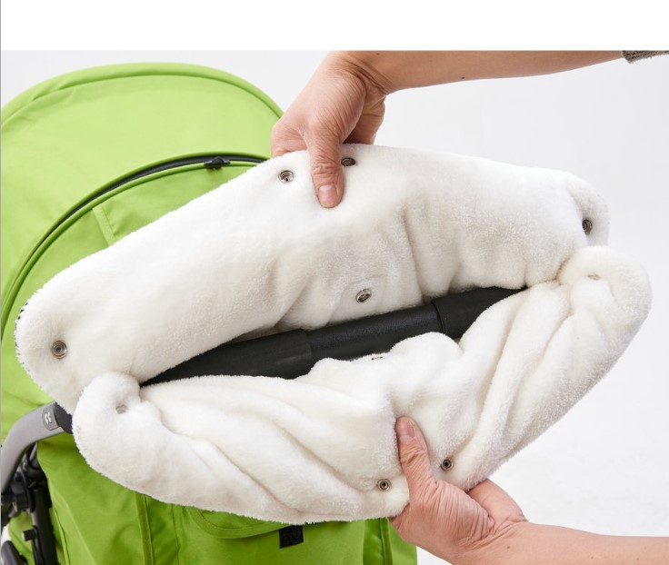 Baby Stroller Gloves Winter Pushchair Hand Muff Waterproof Pram Accessory Mitten Baby Buggy Clutch Cart Thick Fleece Gloves TC08