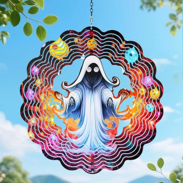 Mandala Windmill Halloween Garden Decor with Phone Accessory
