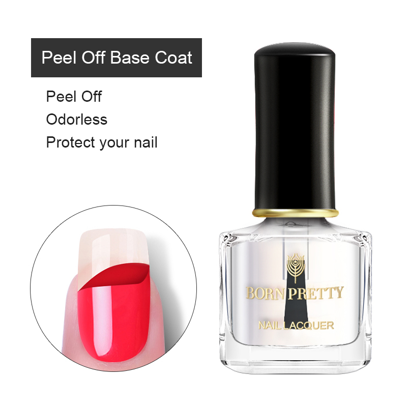 BORN PRETTY Peel Off Base Coat Nail Polish 6ml Odorless Nail Art Care varnish for Salon Home DIY