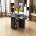 Modern Simple Muebles Home Furniture Multifunctional Folding Wooden Dining Table Livingroom Kitchen Removable Storage Table