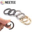 5pcs 16-50mm Meetee Metal Spring Gate O Ring Openable Keyring Bag Belt Strap Chain Buckles Snap Clasp Clip Trigger Leather Craft