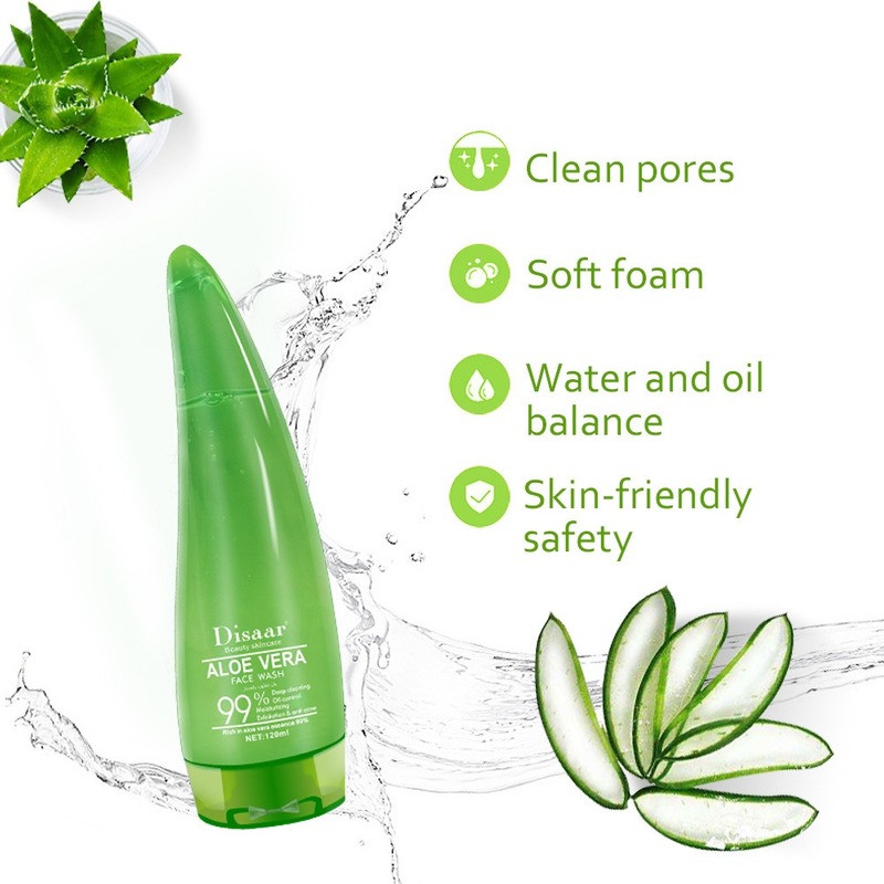 Facial Cleanser Aloe Extract Facial Cleanser Nourishing Cleanser Black Head Remove Oil-control Deep Cleansing Foam Shrink Pores