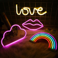 LED Neon Sign Night Light Rainbow Home Wedding Party Decoration Dorm Neon Lamp Festival Wall Neon Bulb Tube Ornaments Xmas Gifts