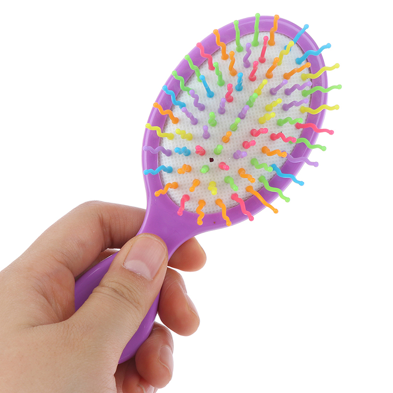 Baby Kids and Women Hair Comb Candy Color Plastic Hair Brush Child Portable Travel Anti-static Comfortable Head Massager Combs