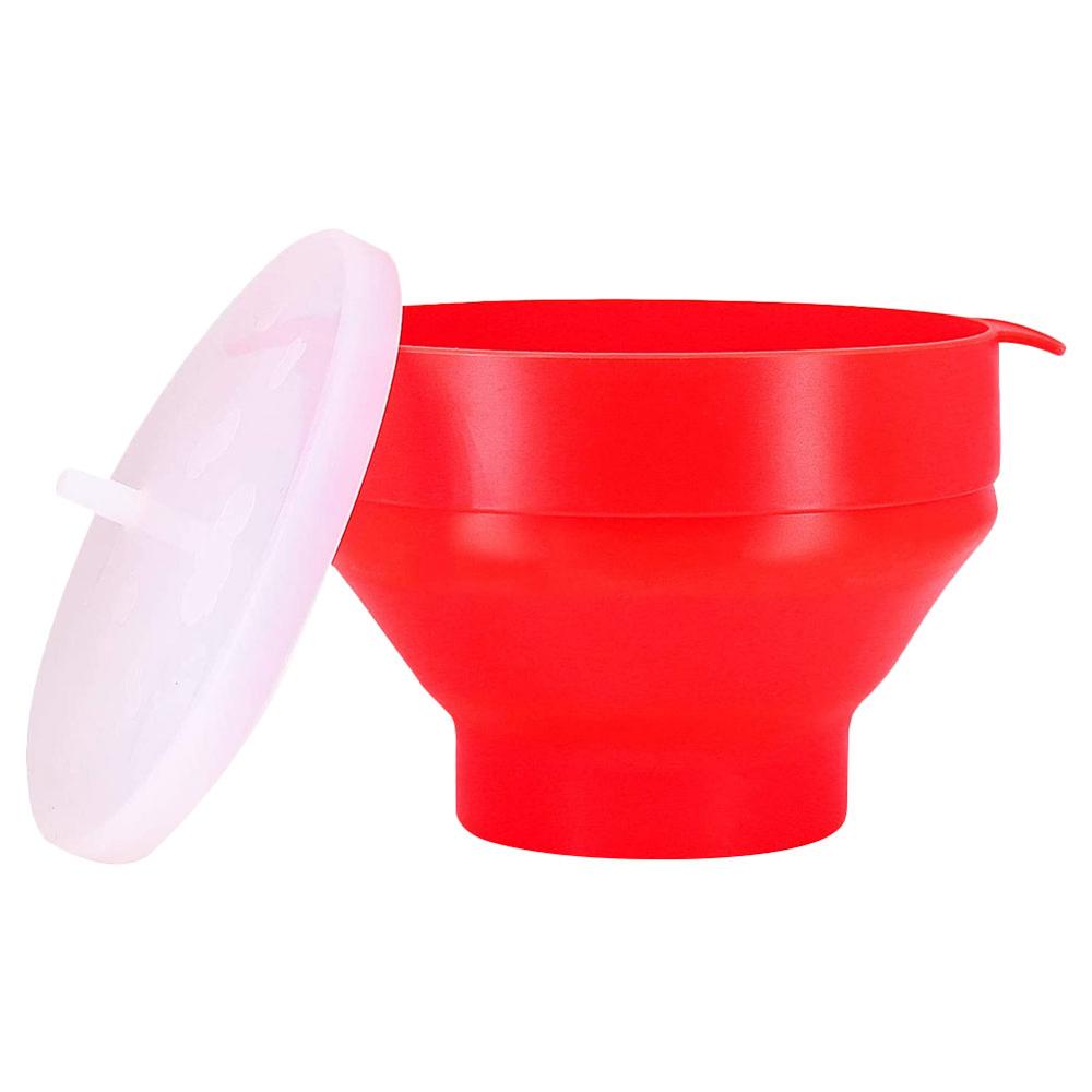 Microwaveable Silicone Popcorn Popper, BPA Free Collapsible Hot Air Microwavable Popcorn Maker Bowl, Use In Microwave or Oven