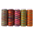 5pcs Rainbow Color Sewing Thread Hand Quilting Embroidery Sewing Threads Hand Stitching Polyester Fiber Sewing Threads Tool