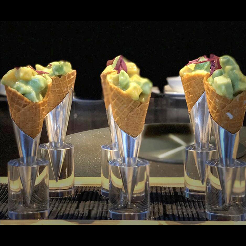 1PCS Ice Cream Holder Acrylic Cupcake Ice Cream Cones Holder Stand For Wedding Party Buffet Display Ice Cream Tool