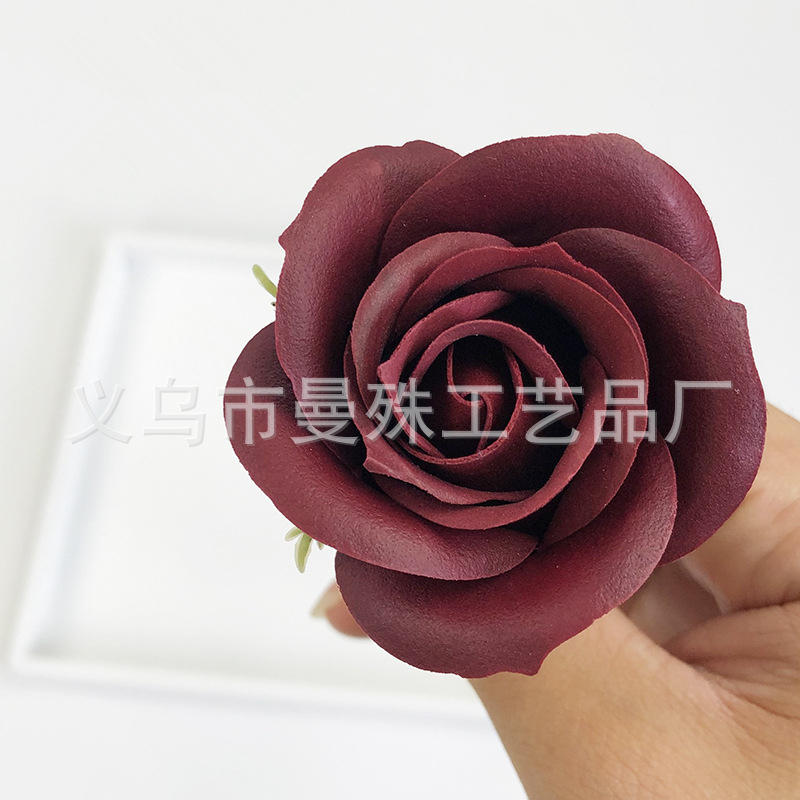 50PCS Korean Three-layer Rose Soap Flower Head Artificial Flower Soap Flower Bouquet Making Gift Box Souvenir Decoration