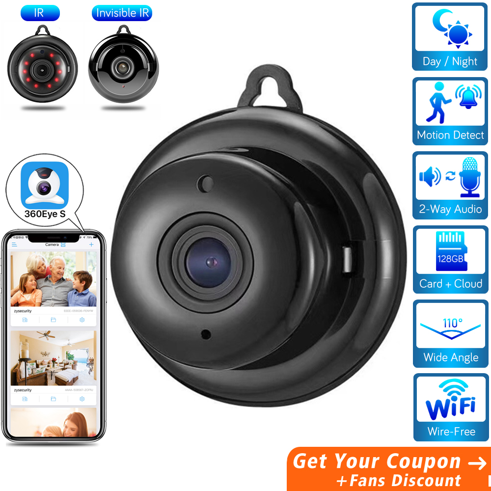 HD Mini Hidden Wifi Camera Cloud Audio Wireless Home Security Camera CCTV Video Surveillance Invisible Night Vision IP Camera