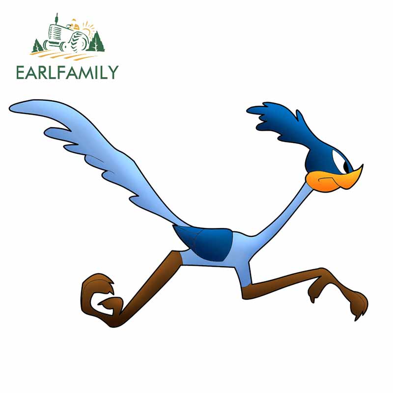 EARLFAMILY 13cm x 8.4cm for Clip Art Road Runner Cartoon Fine SUV Car Stickers Vinyl Waterproof Fashion Occlusion Scratch Decals