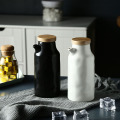 400ML Ceramic Oil Bottle Kitchen Vinegar Oil Olive Dispenser Cooking Seasoning Bottles for Oil Pot Gravy Boats Tools Accessories