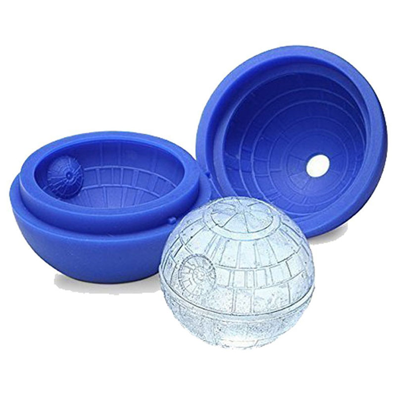 Useful Silicone Ice Cream Mold Creative Wars Death Star Round Ball Ice Cube Mold Tray Desert Sphere Mould DIY Cocktail