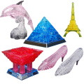 DIY 3D Crystal Jigsaw Stereoscopic Tower Pyramid High Heels Dolphin Model Creative Puzzle Toy For kid Birthday Gift For Children