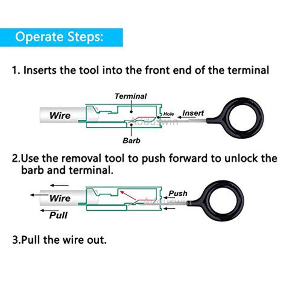 41Pcs Automotive Plug Terminal Remove Tool Car Electrical Wiring Crimp Connector Pin Extractor Kit Car Plug Repair Tool