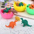New Eraser Dinosaurs Egg Pencil Eraser Set School Supplies Material Fashion Rubber Animal Quality Gift