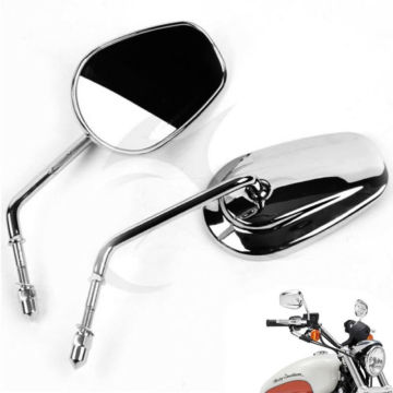 Motorcycle Rear View Mirrors For Harley Touring Road King Sportster XL883 1200 Dyna Softail 8mm