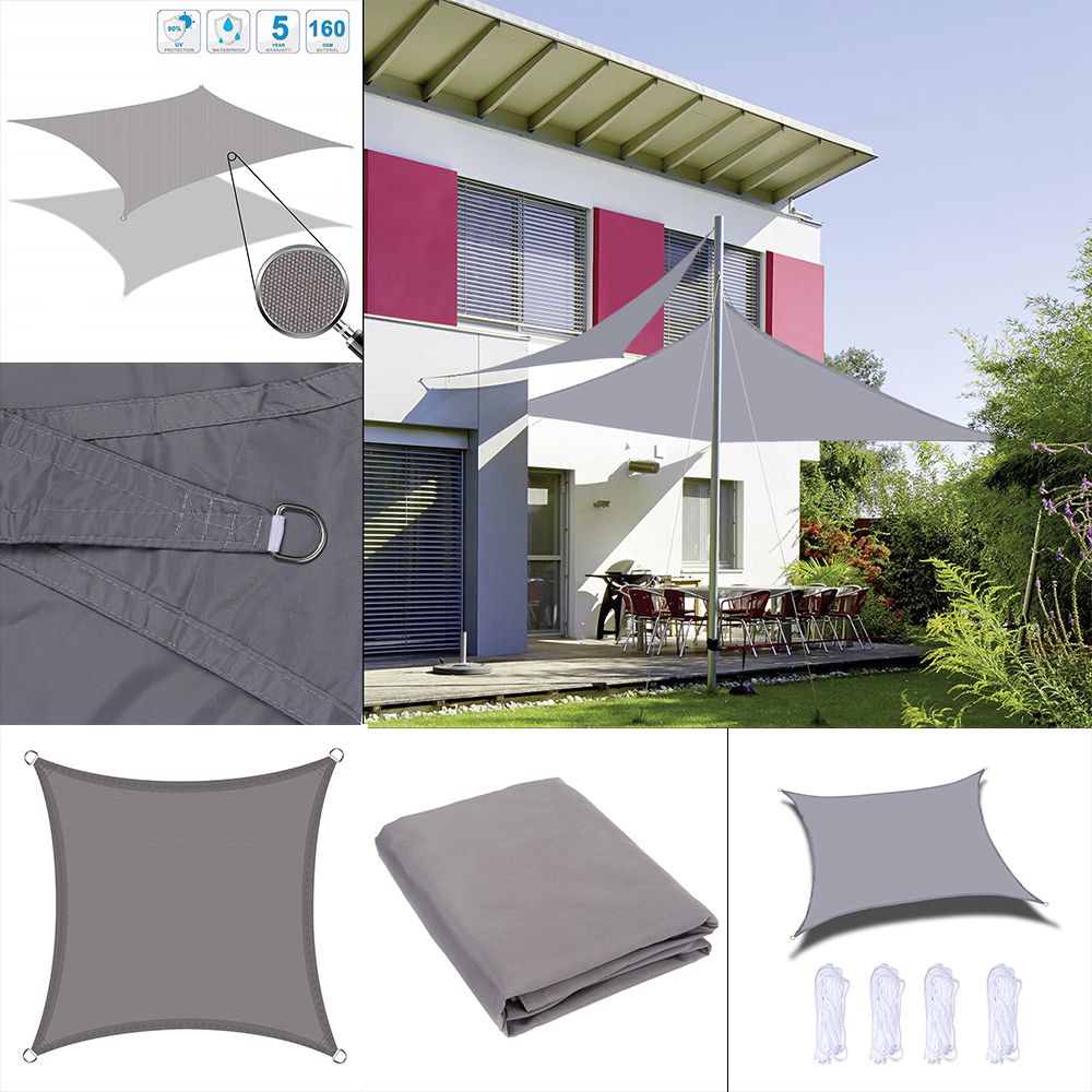 21 Color Waterproof Shade Sail Polyester Oxford Fabric Square Awnings Sun shade Canopy For Garden Terrace Swimming Yard Sail