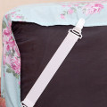 4pcs Bed Sheet Clip Non-slip clip White Skid Elastic Band Retaining Clip For Fixed Bedspreads Non-slip clip Blanket Gripper 2019