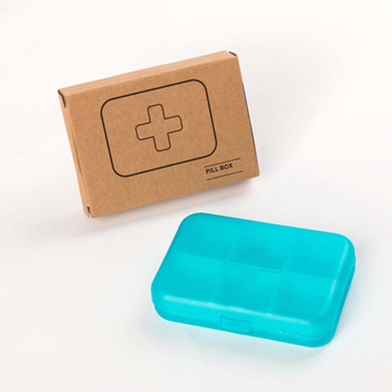 Pill Medicine Tablet pillbox Dispenser Organizer Case 6 lattice compartment pill box colorful container for Jewelry 1PC