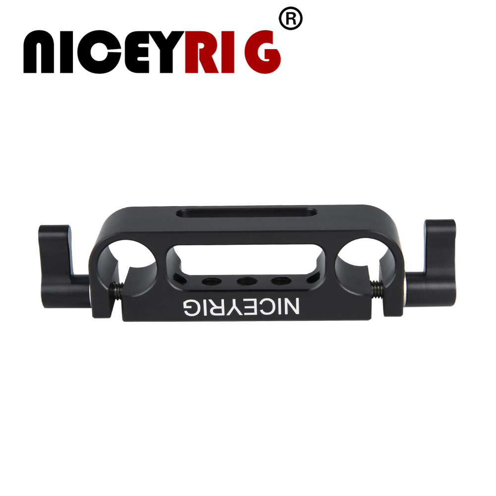 (Upgrade Version)Niceyrig New Design 15mm Rod Clamp With 1/4" Screw Rail Block for DSLR Camera Support Rail