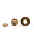 10PCS/lot M2 M2.5 M3 M4 M5 M6 M8 Brass DIN6926 flange nylon insert lock nut not Copper