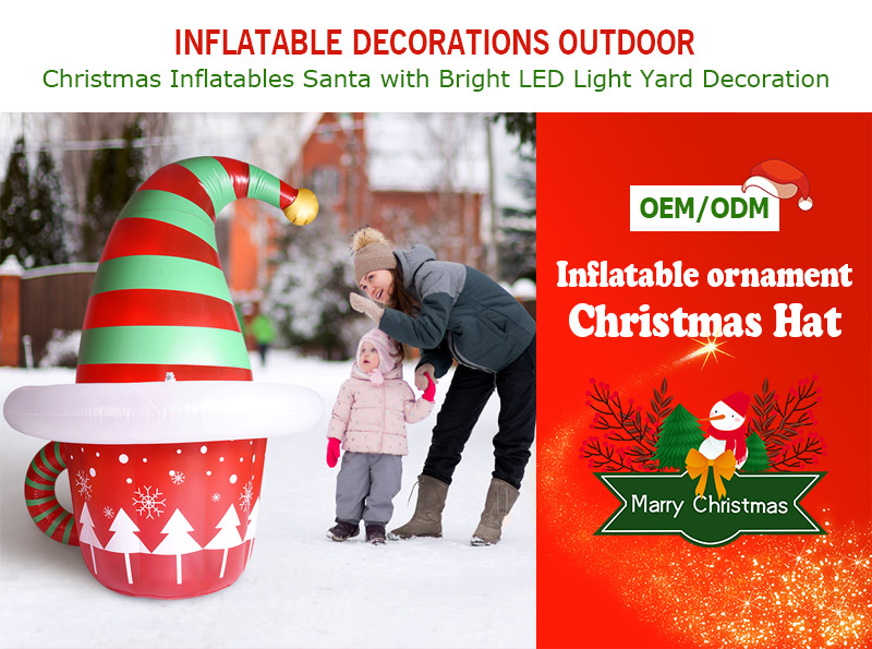 Christmas Inflatables Christmas Hat Inflatable Yard Decoration